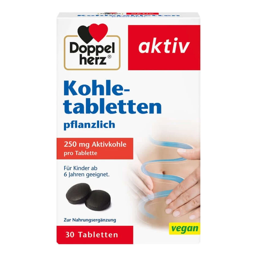 Dubbele Hart Houtskool Tabletten 30 St