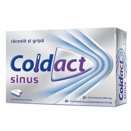 Coldact Sinus 500mg/30mg, 20 filmomhulde tabletten, Therapie