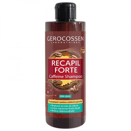 Shampooing à la caféine pour cheveux gras Recapil Forte, 400 ml, Gerocossen