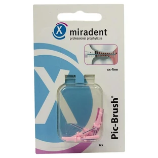 Miradent interdentale ragers Pic-Brush vervangingsborstels x-large bordeaux 6 stuks.
