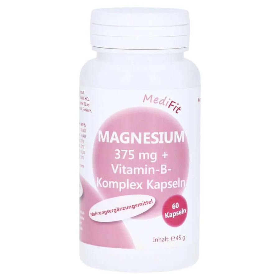 Magnesium 375 Mg+vitamin B Komplex Kapse 60 St