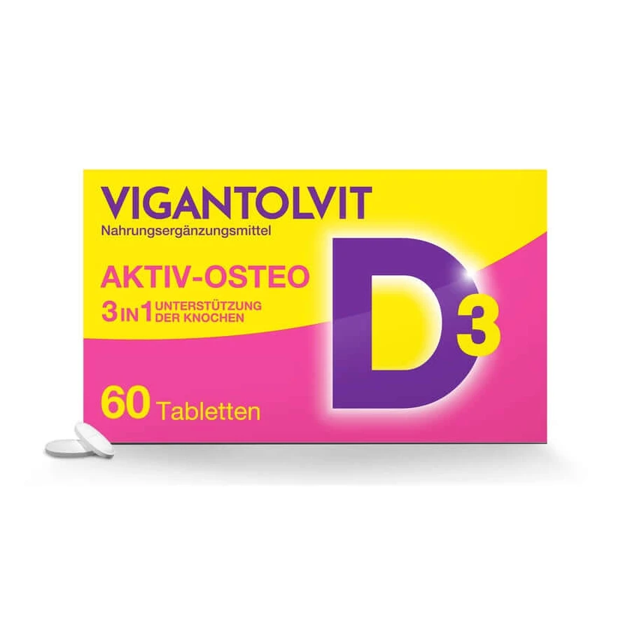 VIGANTOLVIT Vitamine D3, K2 et calcium 60 pcs.