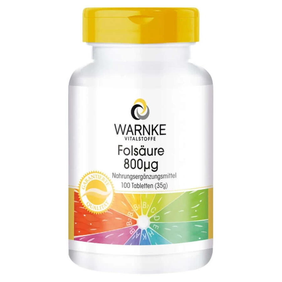 Folsäure 800 Microgramm Tabletten 100 St