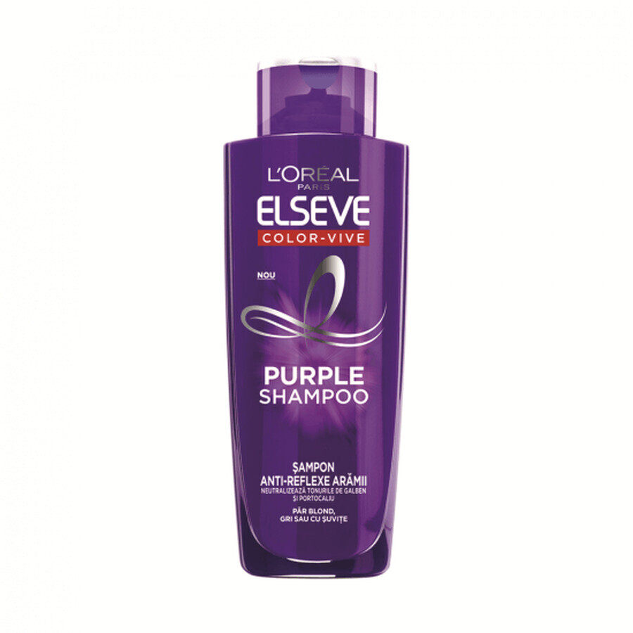 Shampooing pour cheveux blonds Color Vive Purple, 200 ml, Elseve