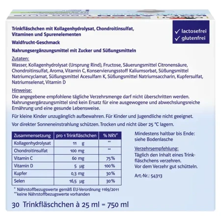 Doppelherz System Collageen 11.000 Plus Gezondheid & Mobiliteit, 30 × 25 ml