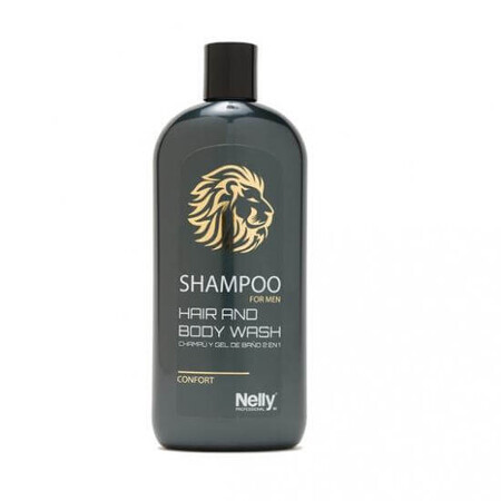 Shampoo e gel doccia per uomo 2in1, 400 ml, Nelly Professional