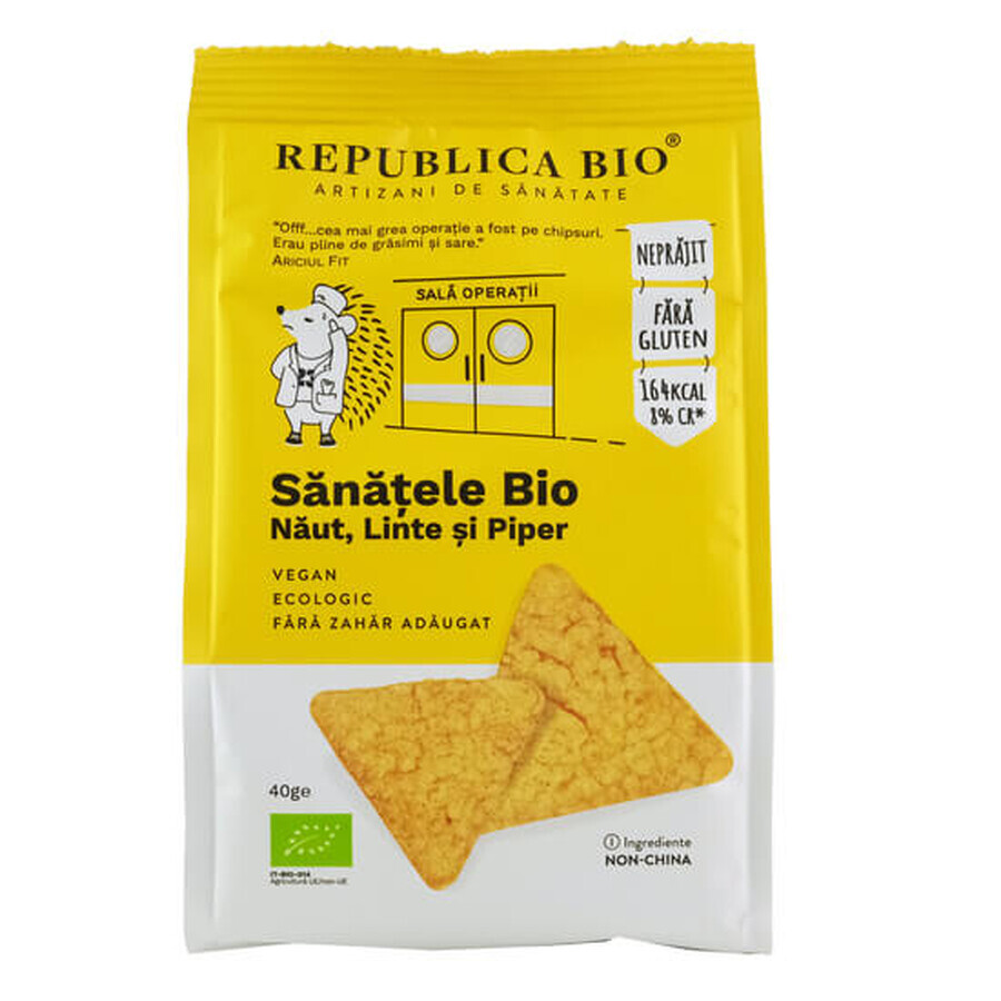 Biologische worstjes met kikkererwten, linzen en peper, glutenvrij, 40g, Republica Bio