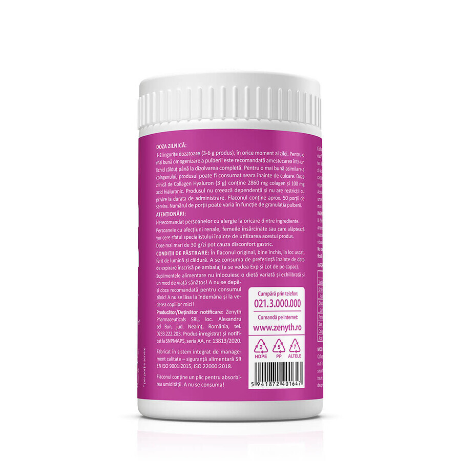 Collagene + Hyaluron al gusto di fragola, 150 g, Zenyth