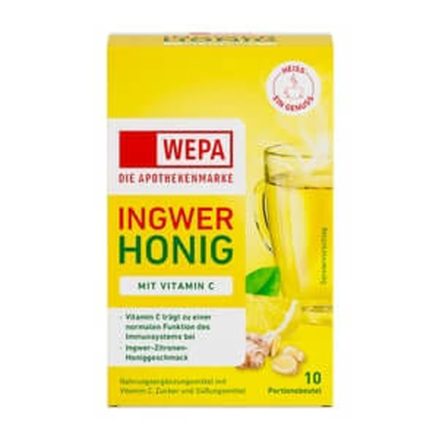 WEPA Gember+honing+vitamine C poeder 10X10 g