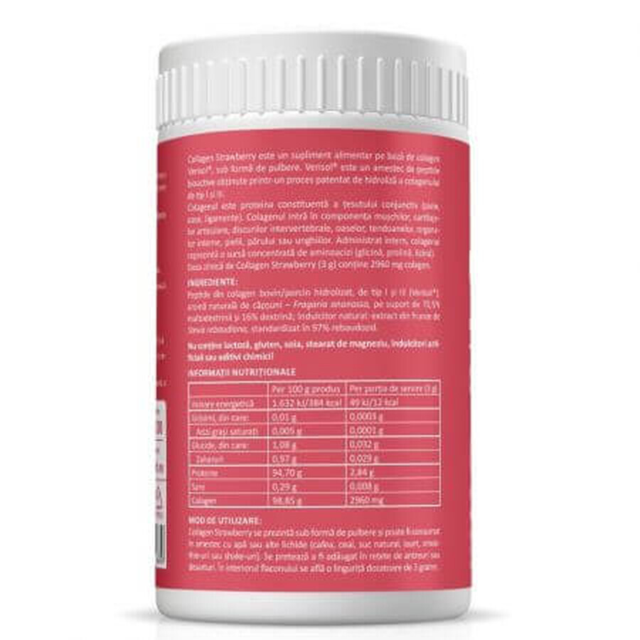 Fragola di collagene, 150g, Zenyth