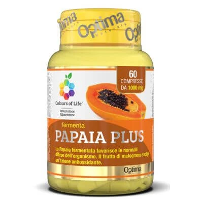 Colours of life fermenta papaya plus 60 tabletten 1000 mg