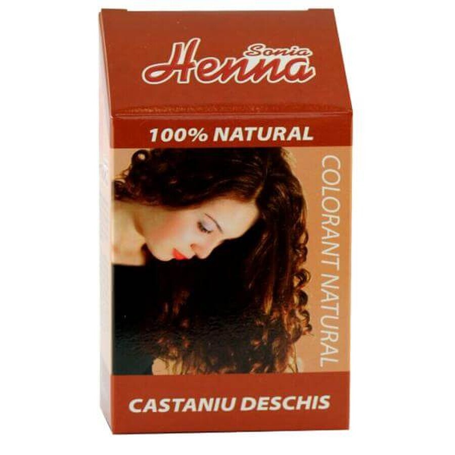 Colorante naturale Sonia Henna castano chiaro, 100 g, Kian Cosmetics