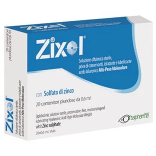 Picături pentru ochi zixol 20 flacoane 0,6 ml