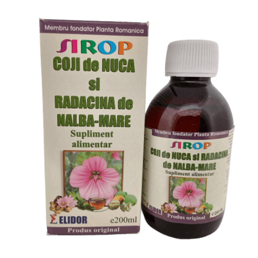 Sciroppo di gusci di noce e malva marina, 200ml, Elidor