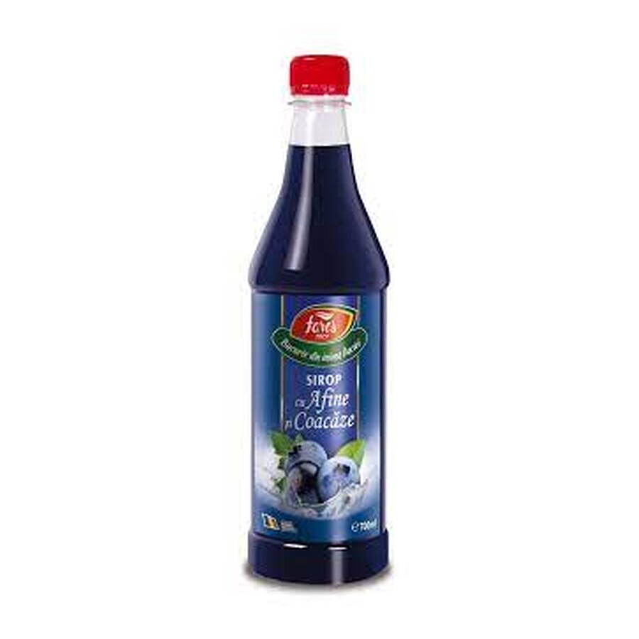 Aromfruct blueberry and currant syrup, 700 ml, Fares