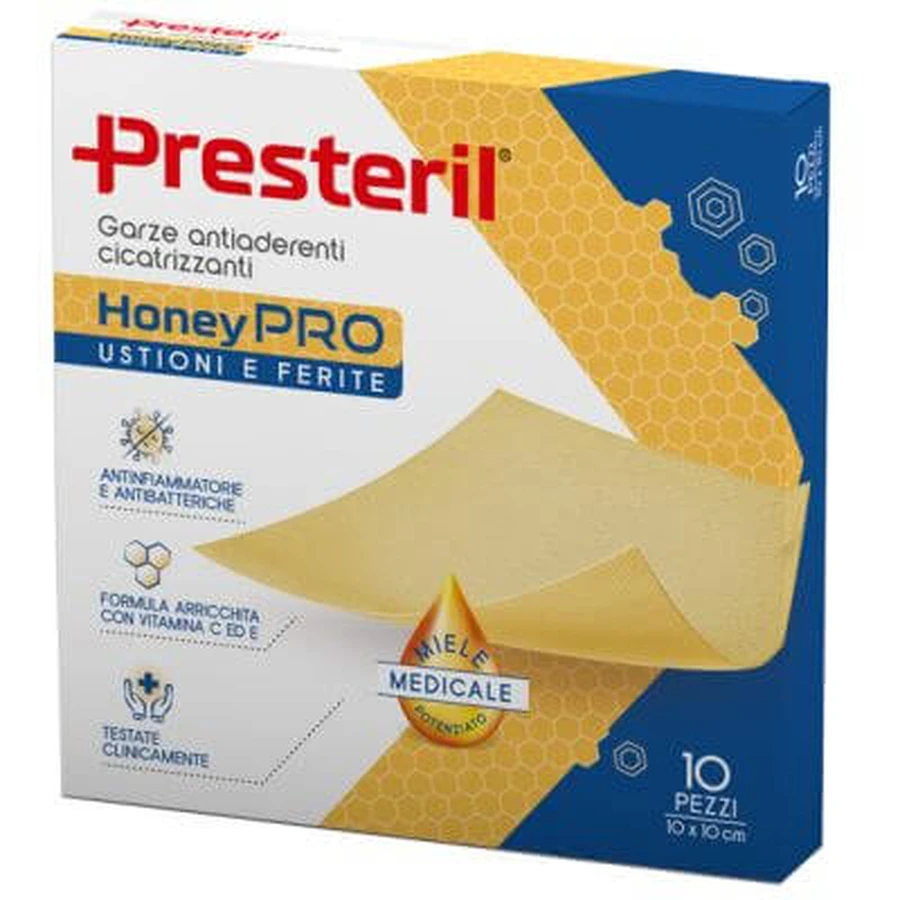 Presteril honeypro tifon antiaderent 10x10 cm 10 bucăți