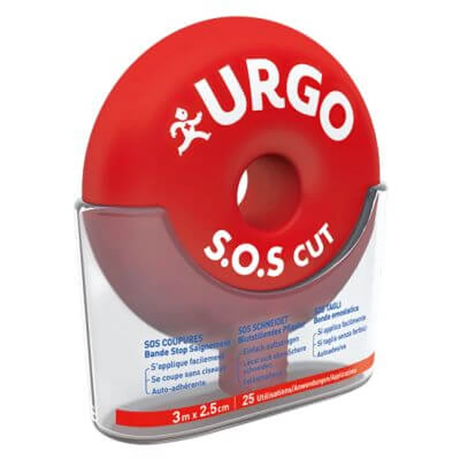 Urgo sos cut bandage 3x2.5cm