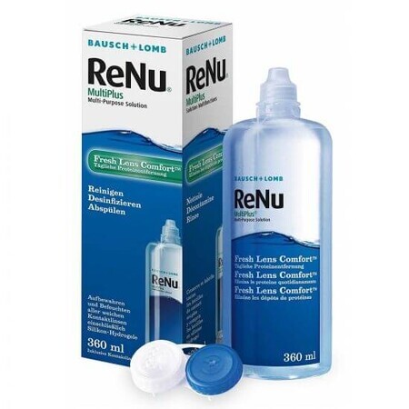 Solution d'entretien pour lentilles de contact Renu MultiPlus Multifunctional, 360 ml, Bausch Lomb