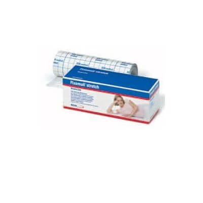 Zelfklevend hypoallergeen fixomull rekbaar katheter fixatieverband. witte nonwoven polyester drager, polycarbonaat massa zonder harsen en natuurlijke rubbers. 10x200cm