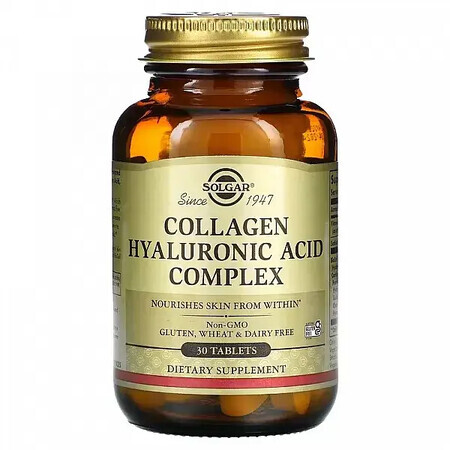 Collagen Hyaluronic Acid Complex 120mg 30 tabl, Solgar