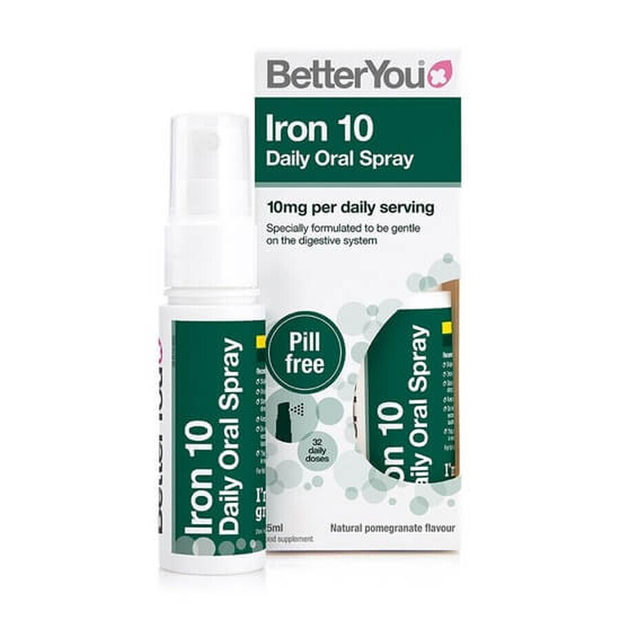 Spray oral de fer, 10mg, 25ml, BetterYou