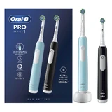 Oral B PRO 1 Schwarz & Blau Duo Edition
