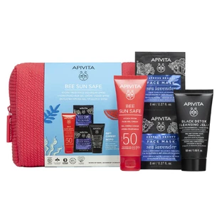 Apivita Promo Pack Bee Sun Safe Hydra Fresh Face Gel-Cream SPF50 50ml met GRATIS Black Detox Cleansing Gel 50ml & Express Beauty Face Mask Sea Lavender 2x8ml