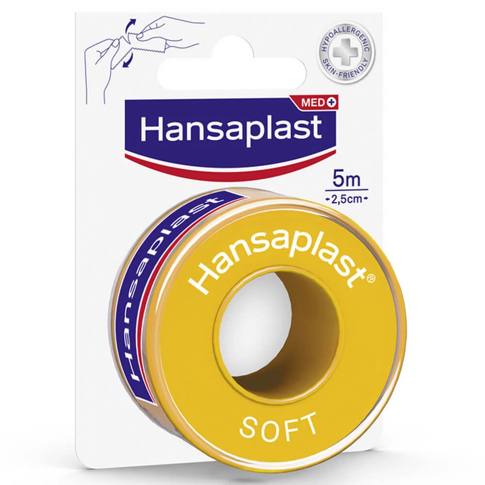 Hansaplast Bevestigingsband Zacht 5m x 2,5cm