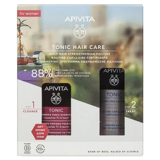 Apivita Promo Pack Tonic Haarverzorging voor Vrouwen met Haarverlies Lotion 150ml & GRATIS Tonic Shampoo voor Vrouwen 250ml