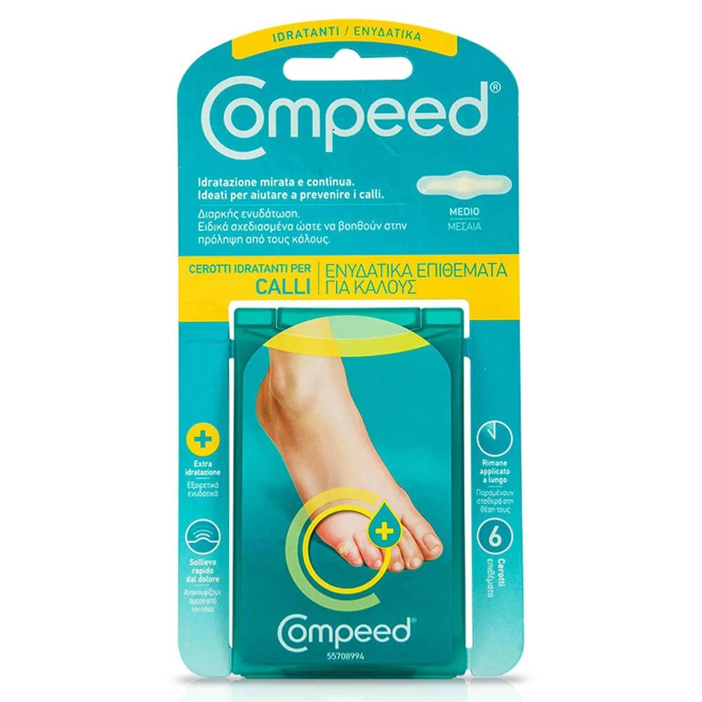 Compeed Medium Vochtinbrengende Pads voor Eelt 6st