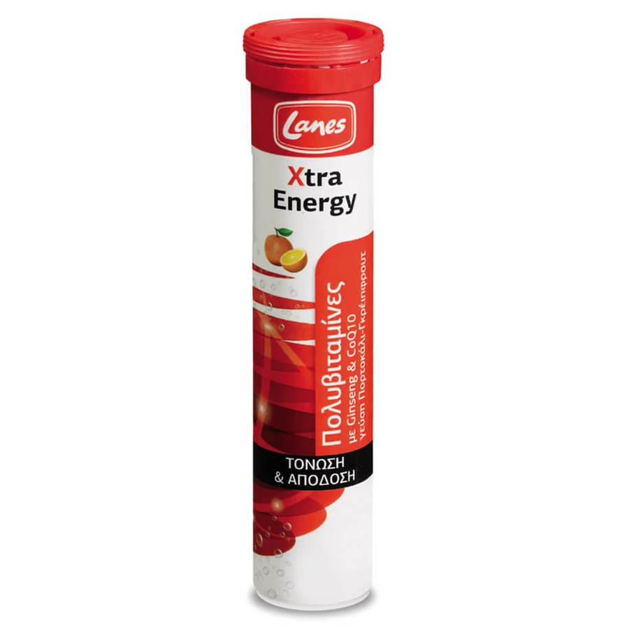 Lanes Mult Xtra Energy Pamplemousse 20 comprimés effervescents