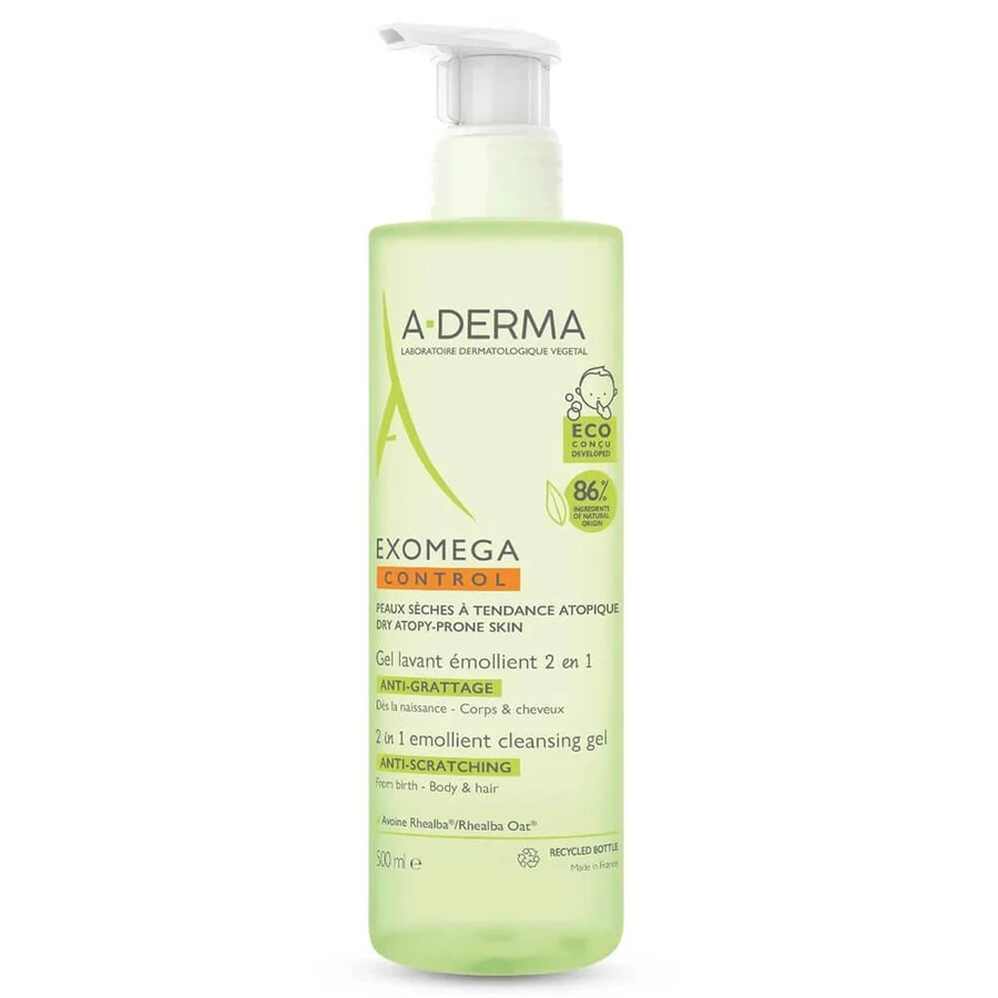 A-Derma Exomega Controle Gel Lavant Verzachtend 2en1 200ml