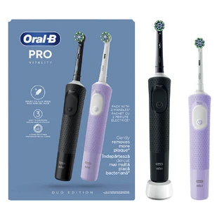 Oral B Vitality Pro Gift Edition Black & Pink Duo Pack 2pcs