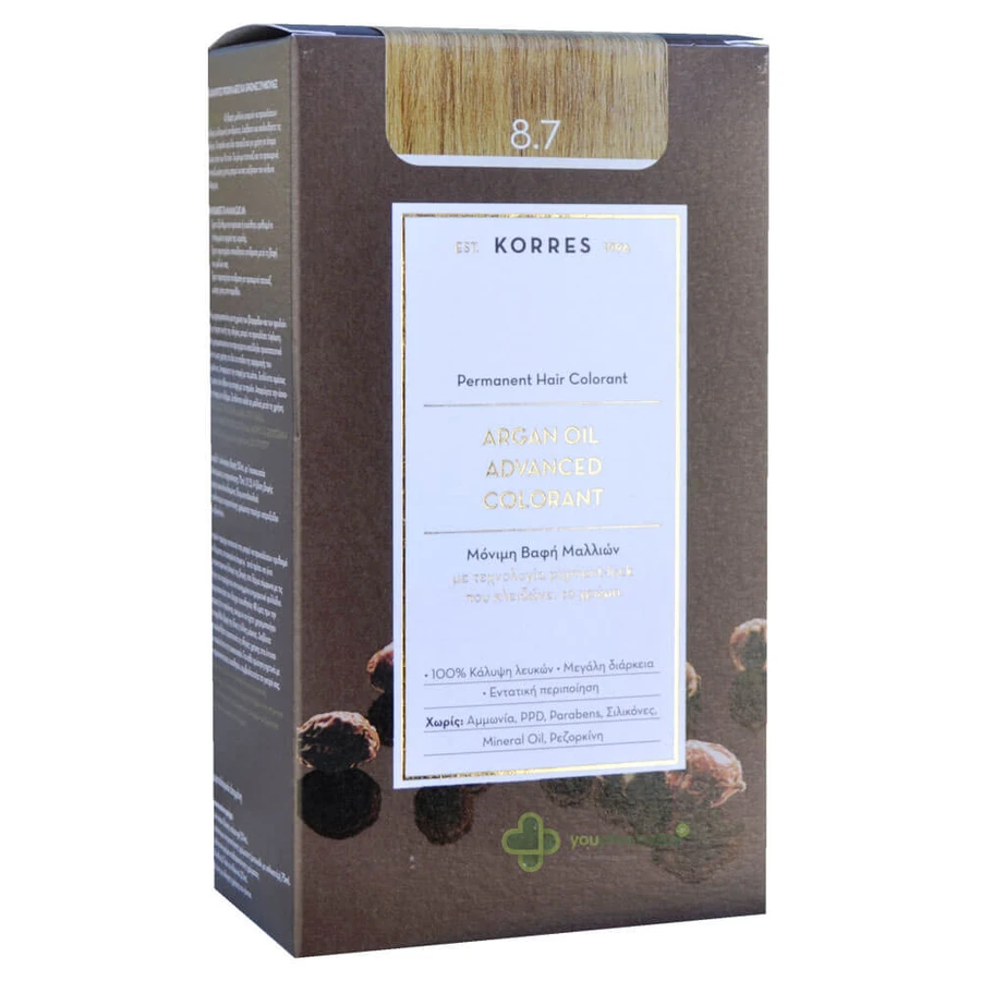Korres Arganolie Advanced Kleurstof N 8.7 Karamel