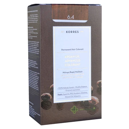 Korres Arganolie Advanced Kleurstof N 6.4 Blond Donker Brons