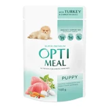 OPTIMEAL Junior, XS-XL, Turkey and Carrot, sachet wet food for junior dogs, (in sauce), 100g