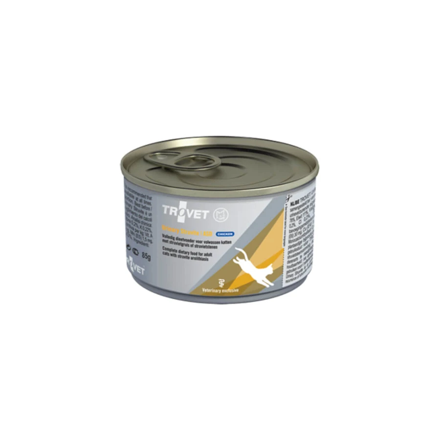 TROVET Urinary Struvite ASD, Kip, veterinair dieet, nat kattenvoer in blik, urinair systeem, (pate), 100g