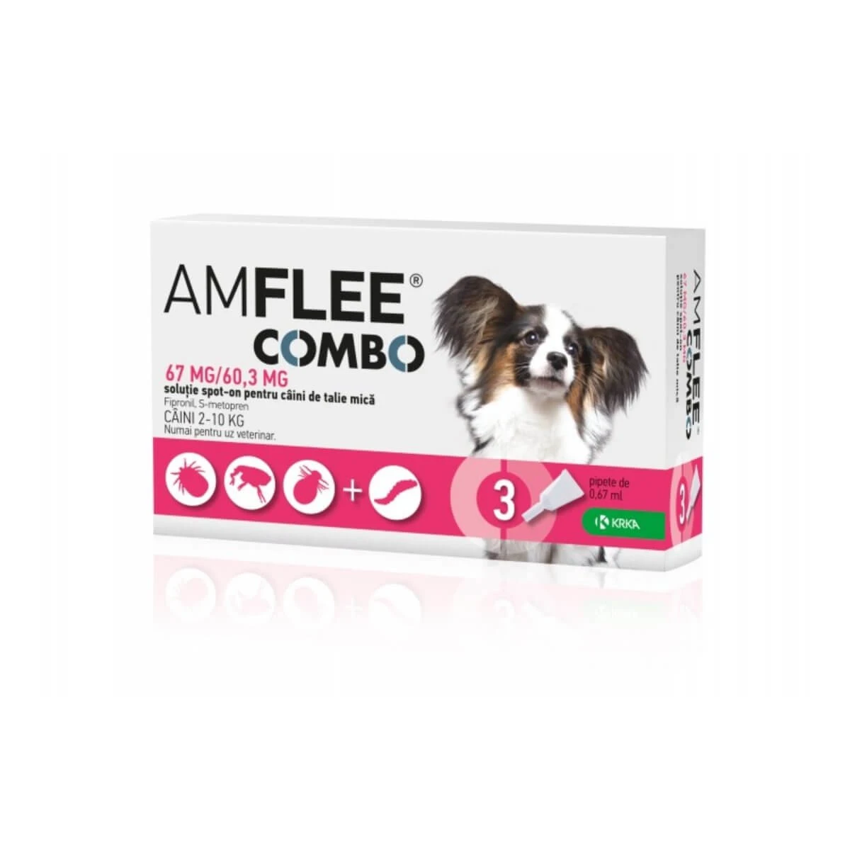AMFLEE Combo Hond, spot-on, antiparasitaire oplossing, honden 2-10 kg, 3 pipetten