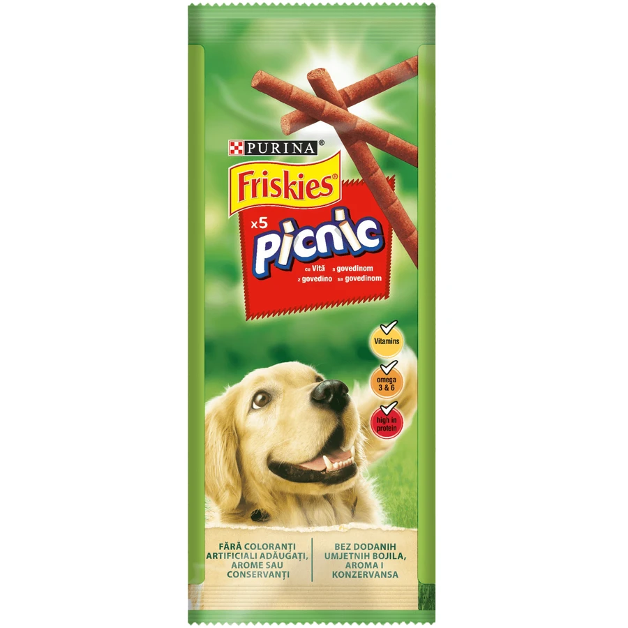 PURINA Friskies Friskies Picnic, Wołowina, przysmaki dla psów, pałeczki, 42g: ceny i cechy