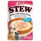 INABA Ciao Stew, Salmone e Pollo, bustina di cibo umido per gatti senza cereali, (in salsa), 40g