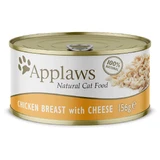 APPLAWS, Kipfilet en Kaas, nat kattenvoer in blik, (in soep), 156g