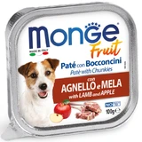 MONGE Fruit, XS-XL, Lamb and Apples, cereal-free wet dog food, (in own juice), 100g
