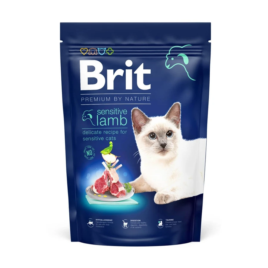 BRIT Premium by Nature Sensitive, Lam, droogvoer voor katten bij spijsverteringsproblemen, 1,5kg