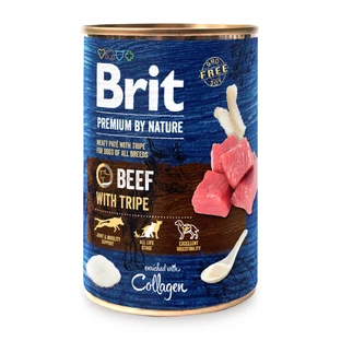 BRIT Premium By Nature, Rind und Bauch, getreidefreies Hundefutter in Dosen, (Pastete), 800g