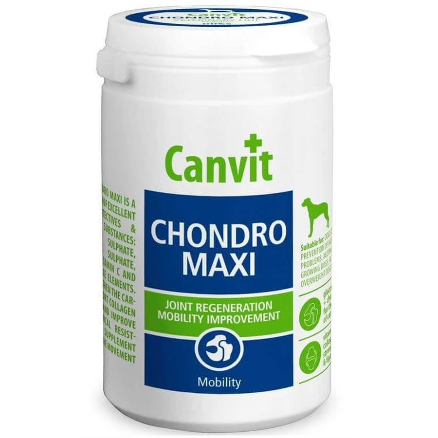 CANVIT Chondro Maxi, M-XL, suplemento del sistema articular para perros, frasco, 230g