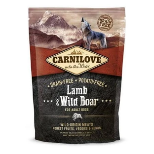 CARNILOVE Adult S-XL, Lam en Zwijn, graanvrij droogvoer voor honden, 1,5kg