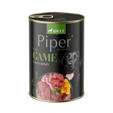 PIPER Dieren, XS-XL, Gevogelte en pompoen, blik graanvrij nat hondenvoer, (in aspic), 400g