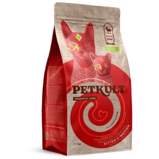 PETKULT Probiotic Care Kitten & Mother, Lamb, droogvoer voor jonge katten, spijsverteringsstelsel, 2kg