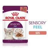 ROYAL CANIN Sensory Feel comida húmeda para gatos que estimula el sentido del tacto (en salsa), 85g