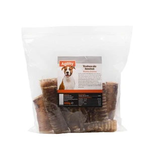 AGILITY Bovine Trachee, XS-XL, bolsa de recompensa natural deshidratada para perros, 500g